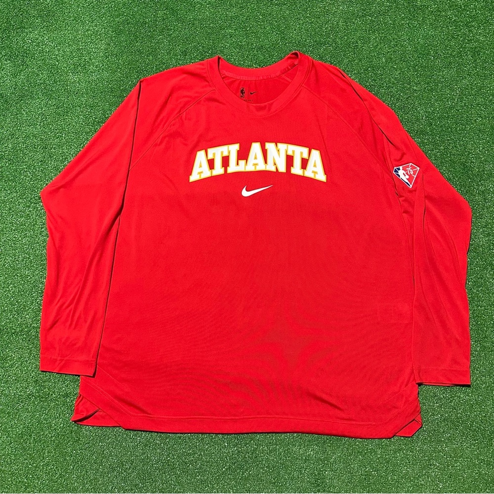 Atlanta Hawks Nike 75th anniversary pregame Longsleeve tee